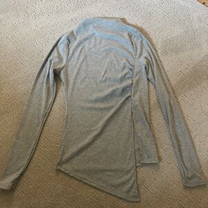 Asymmetrical Fashion Nova Gray Long Sleeve